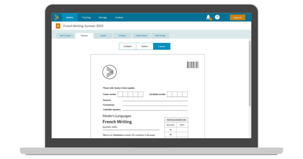 Automatically typeset papers within Gradmaker's test maker